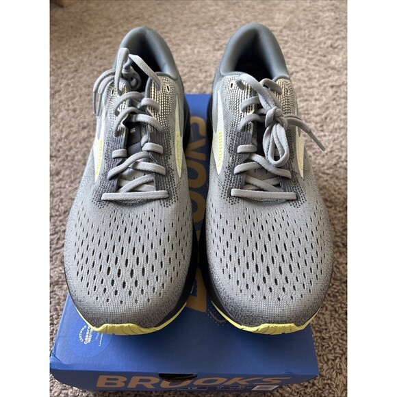 Brooks Ghost 16 Primer Grey Lime 110418040 Men’s Size12 Wide 2E EE Sneaker New